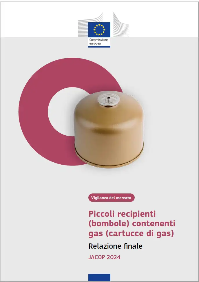 Piccoli recipienti (bombole) contenenti gas (cartucce di gas) / Relazione finale JACOP 2024